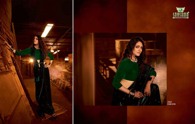 Sanskar Velvet Touch Heavy Party wear Fancy Georgette Saree Collection